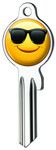 Sleutel smiley COR-15D4 "zonnebril" CB6X "opruiming" #